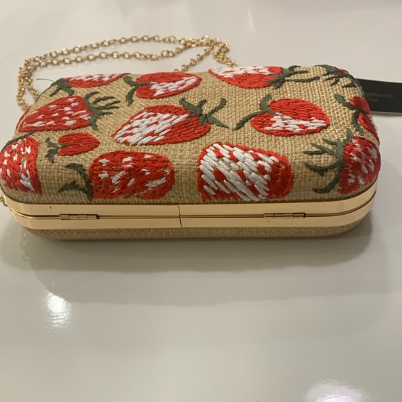 D’margeaux Strawberry Embroidery  ,clutch Handbag. - Picture 3 of 9
